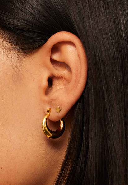 ALISHA GOLD EARRINGS (18MM)